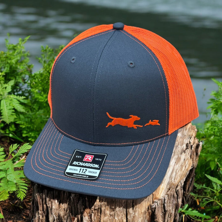 Southern Houndsman Beagle Chasing Rabbit Snapback hat - Swamp Cracker Outdoor Apparel