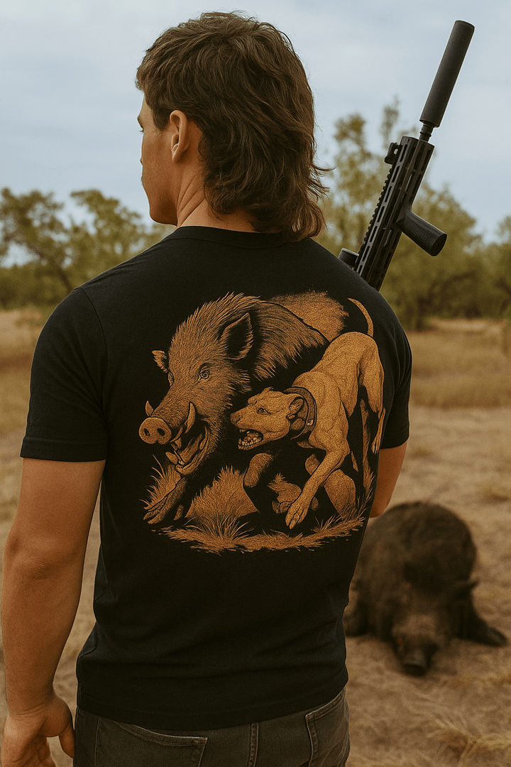 Southern Houndsman Cur Dog Hog Shirt - Swamp Cracker Outdoor Apparel