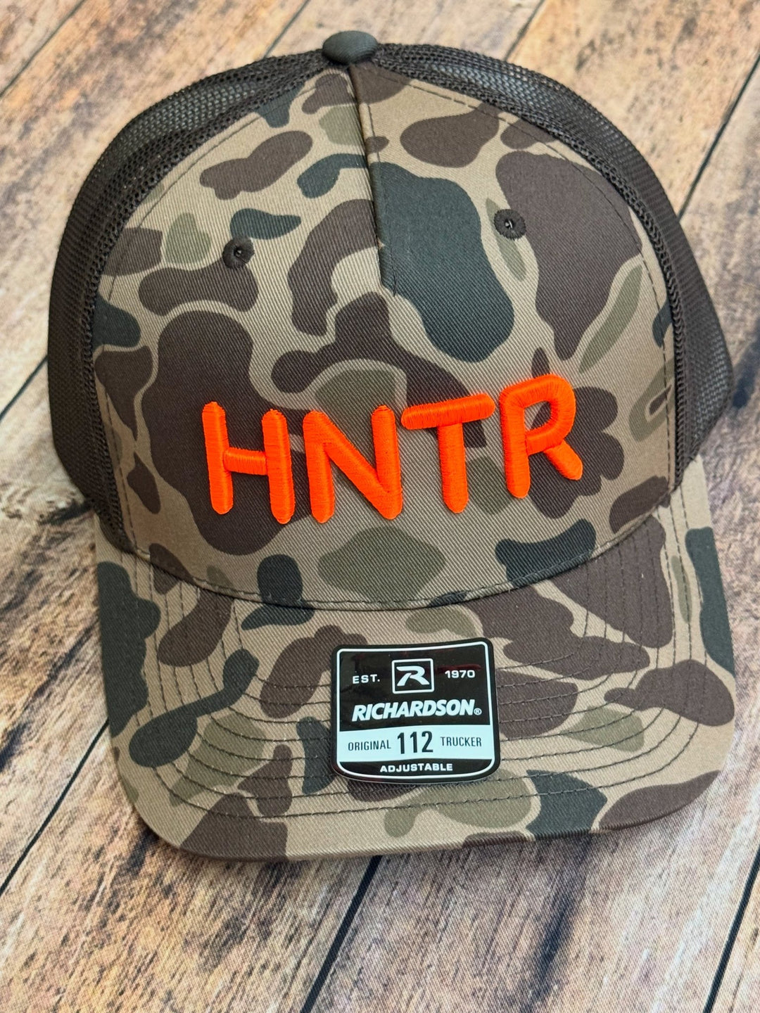 Swamp Cracker Bark Duck Camo Blaze Orange HNTR Hat - Swamp Cracker Outdoor Apparel