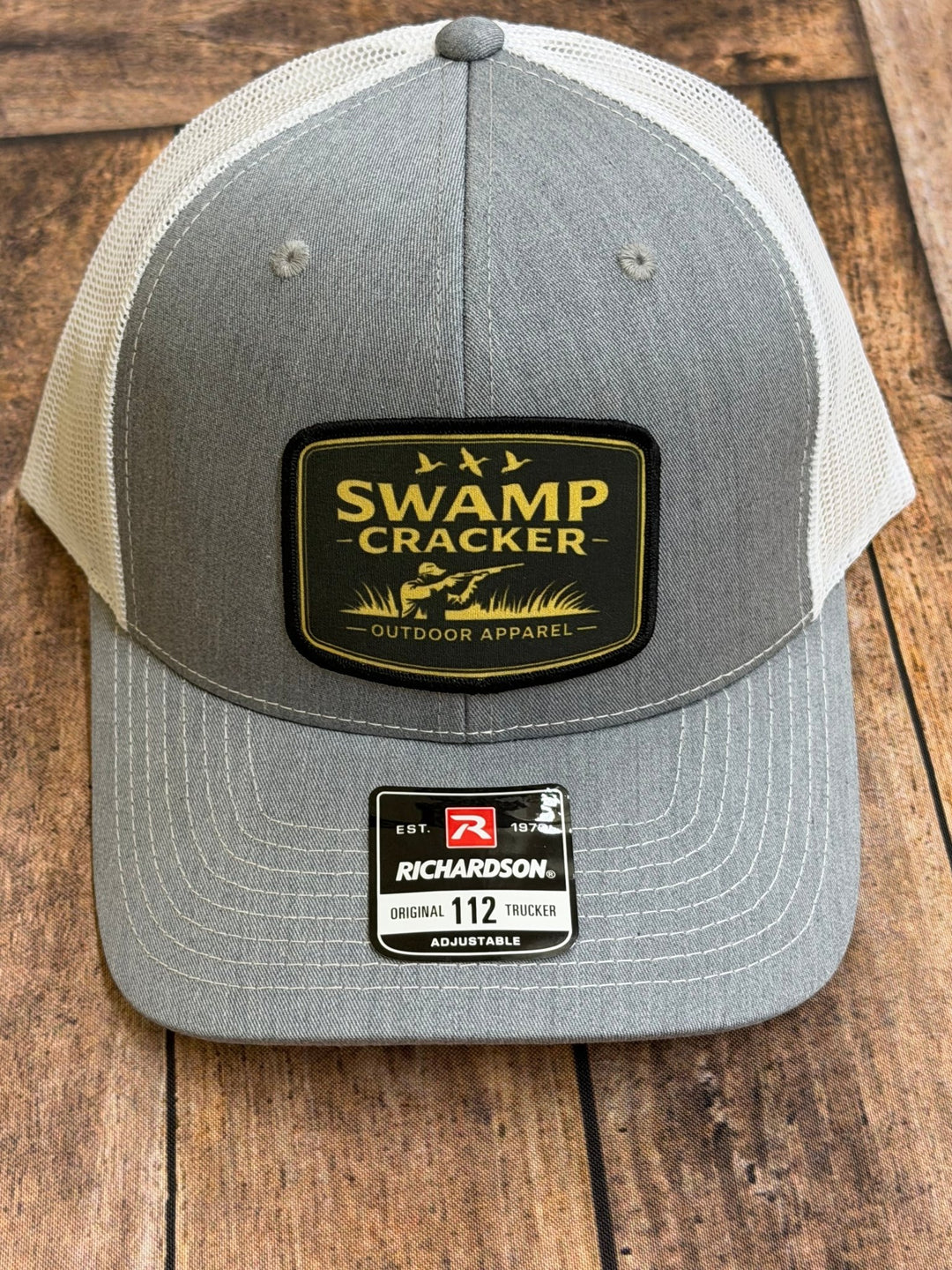 Swamp Cracker Black Label Logo Patch Hat - Swamp Cracker Outdoor Apparel