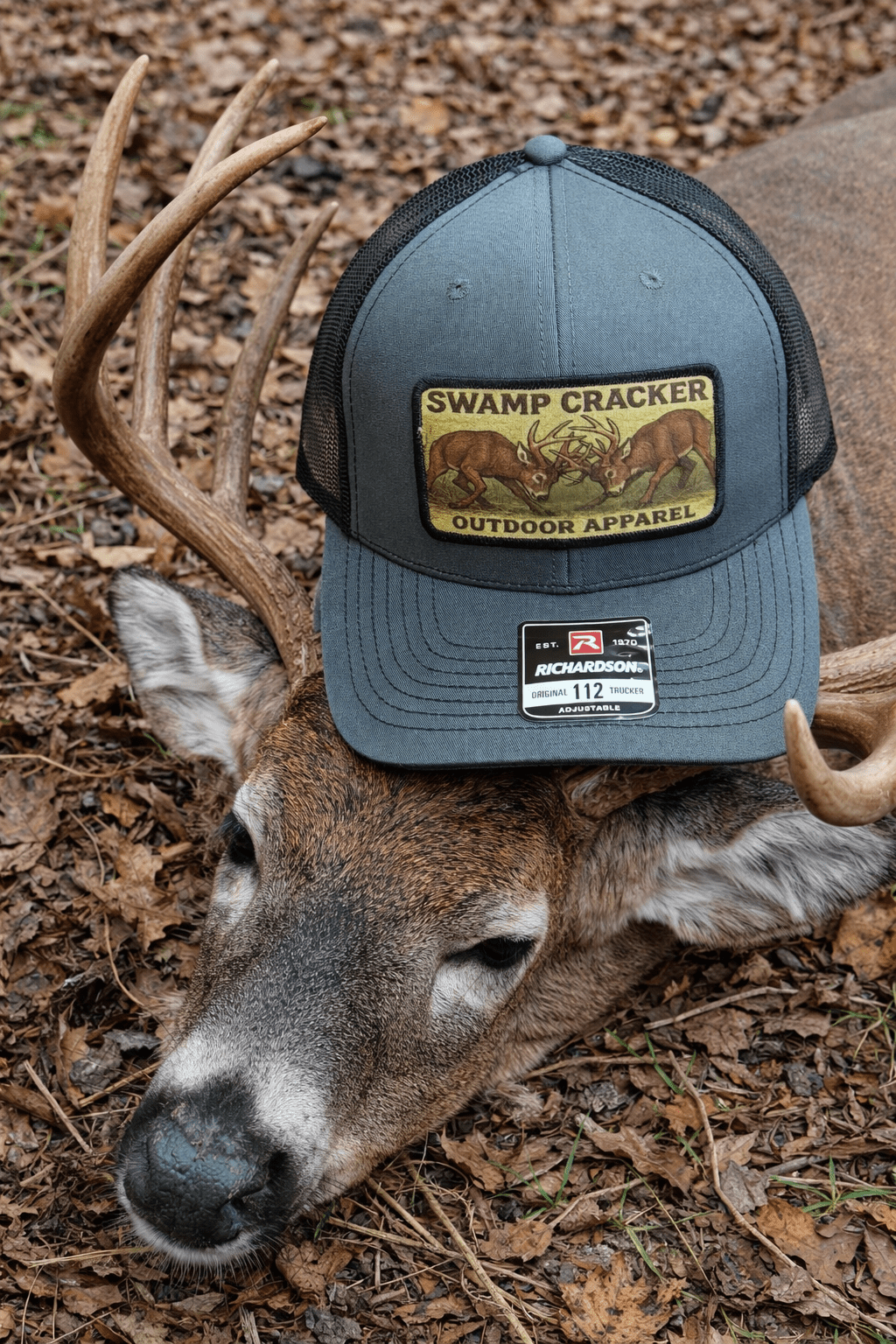 Swamp Cracker Buck Fight Patch Hat - Swamp Cracker Outdoor Apparel