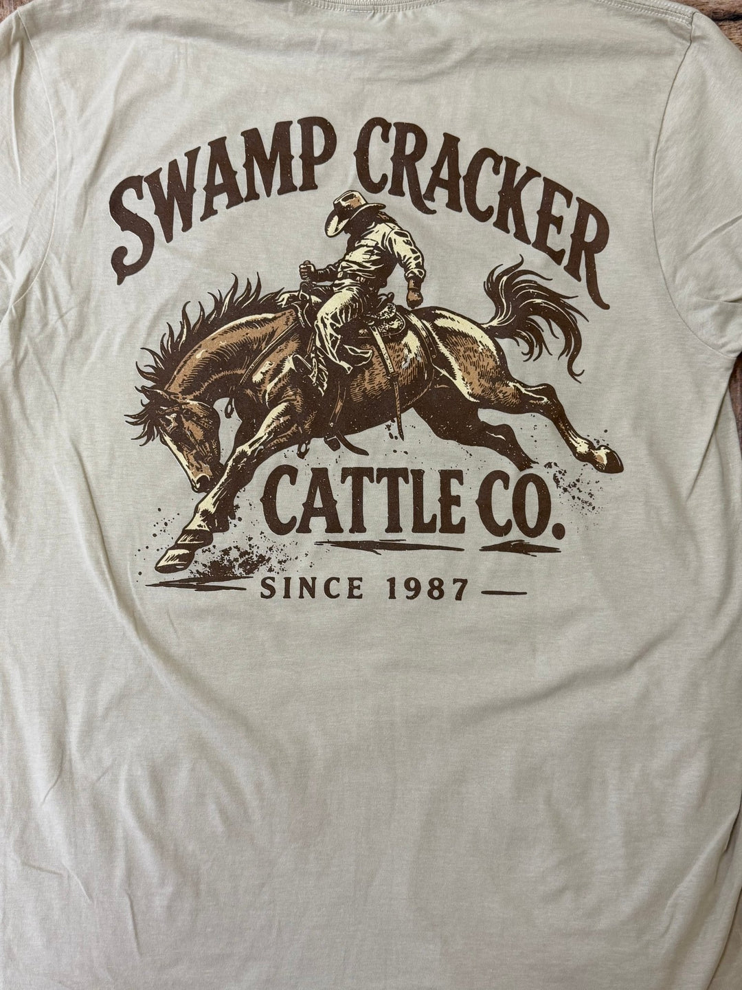 Swamp Cracker Cattle Co. Bucking Bronco T-Shirt - Swamp Cracker Outdoor Apparel