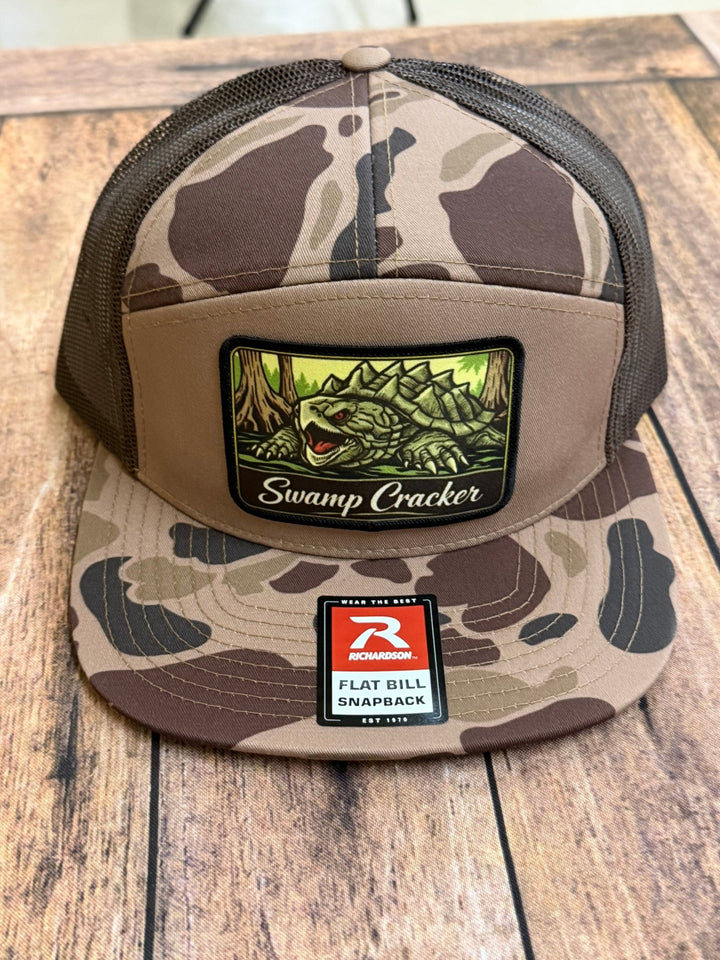 Swamp Cracker Flatbill Snapping Turtle Hat - Swamp Cracker Outdoor Apparel