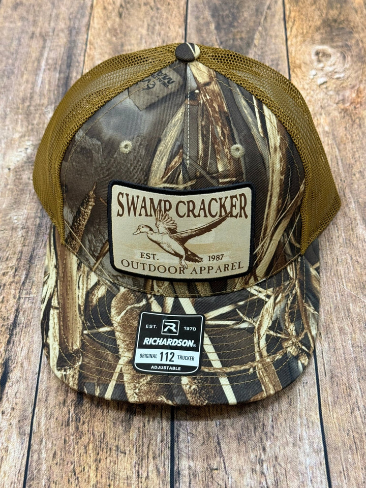 Swamp Cracker flying duck patch hat - Swamp Cracker Outdoor Apparel