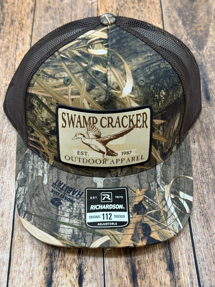 Swamp Cracker flying duck patch hat - Swamp Cracker Outdoor Apparel