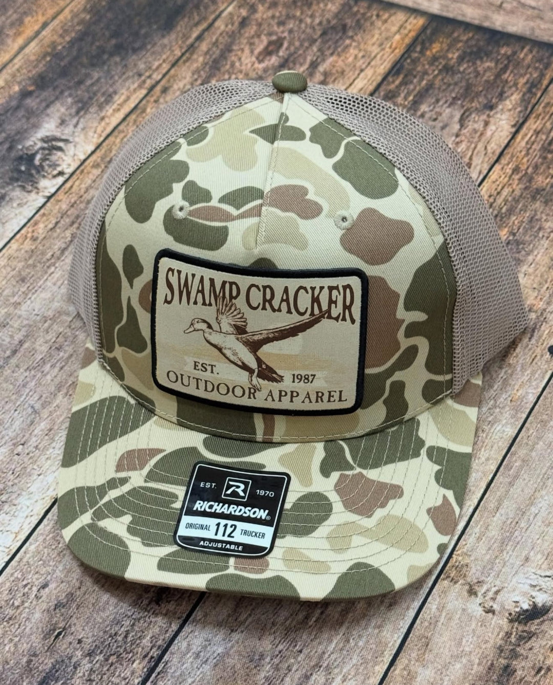 Swamp Cracker Harvest Duck camo duck patch hat - Swamp Cracker Outdoor Apparel