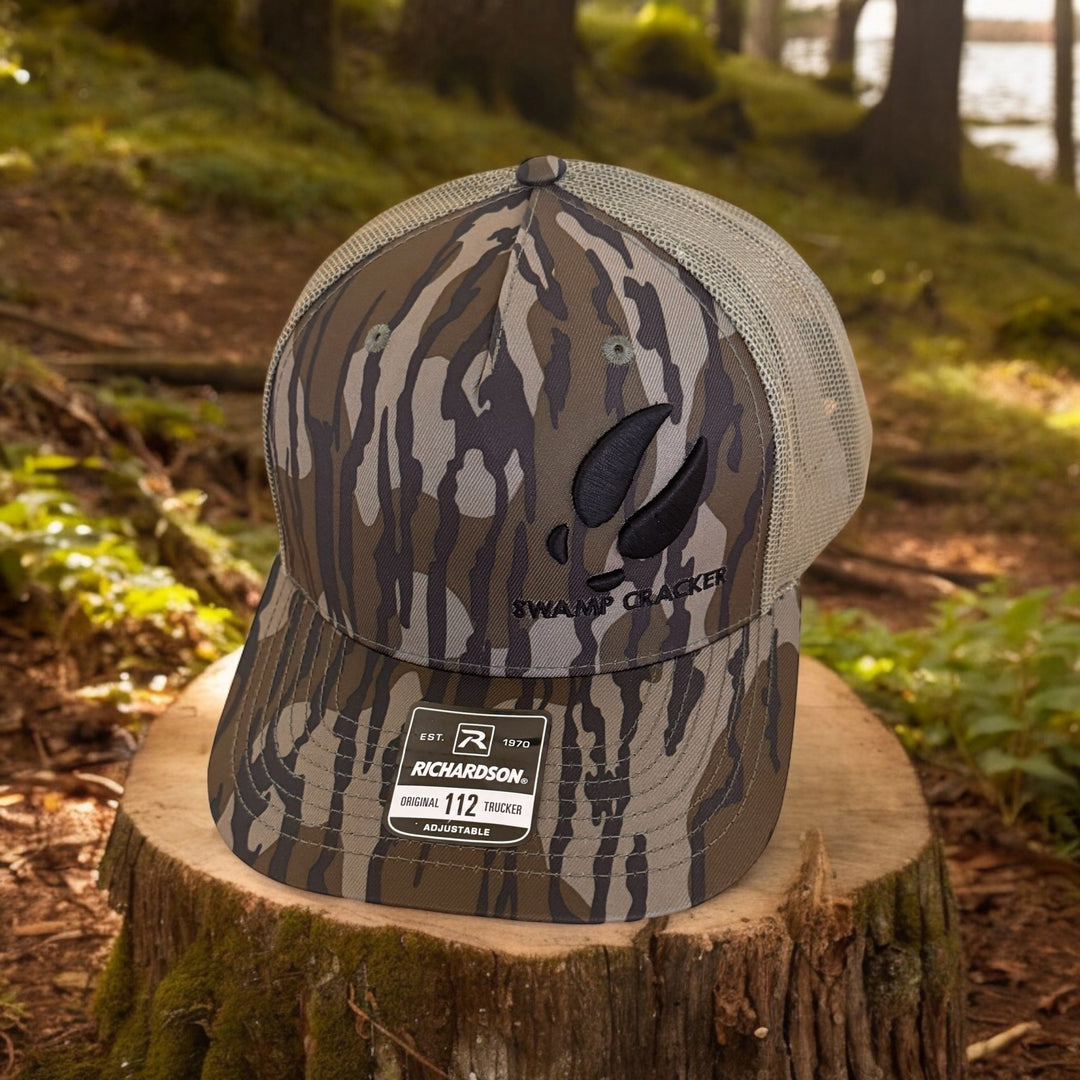 Swamp Cracker Mossy Oak bottomland 3D Deer track hat - Swamp Cracker Outdoor Apparel