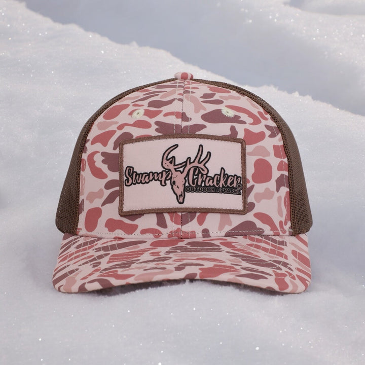 Swamp Cracker Old School Duck camo logo patch hat - Swamp Cracker Outdoor Apparel