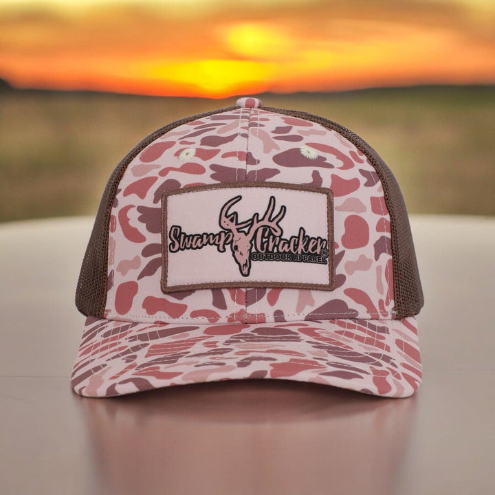 Swamp Cracker Old School Duck camo logo patch hat - Swamp Cracker Outdoor Apparel