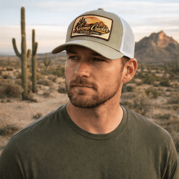 Swamp Cracker Postcard Patch Desert Hat - Swamp Cracker Outdoor Apparel