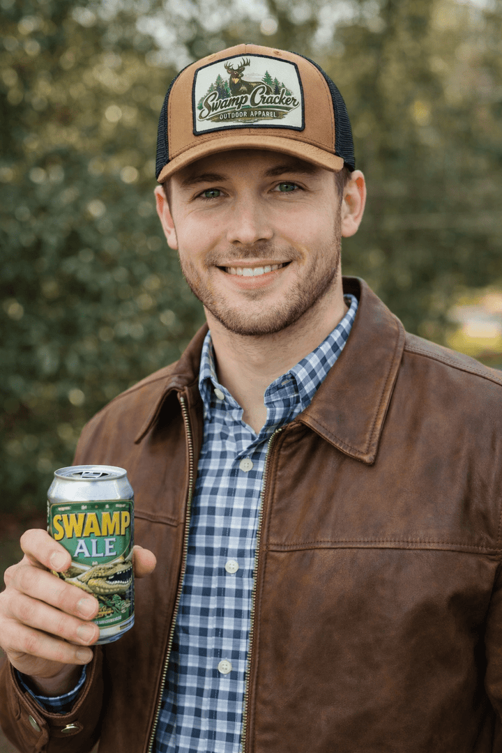 Swamp Cracker Postcard Patch Whitetail Hat - Swamp Cracker Outdoor Apparel