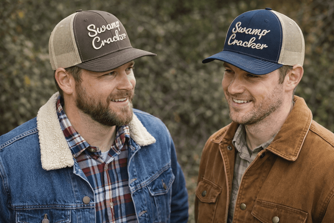 Swamp Cracker Script Logo Snapback Hat - Swamp Cracker Outdoor Apparel