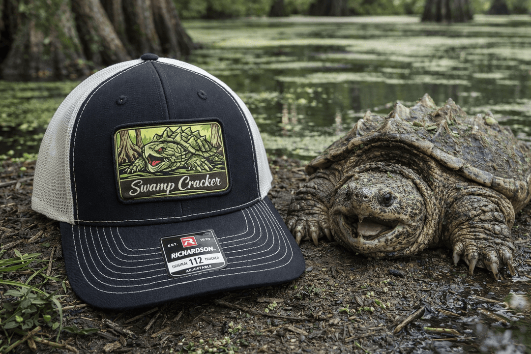 Swamp Cracker Snapping Turtle Patch Hat - Swamp Cracker Outdoor Apparel