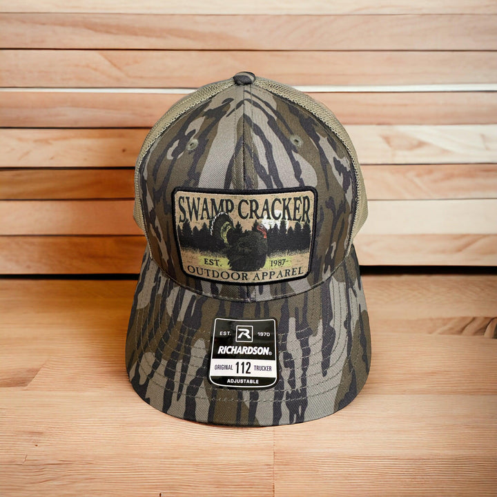 Swamp Cracker Strutting Turkey patch hat - Swamp Cracker Outdoor Apparel