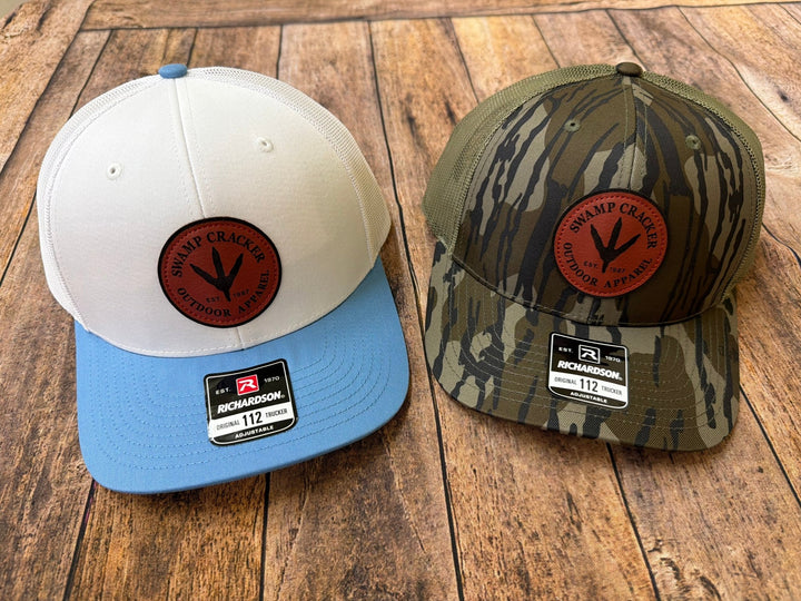Swamp Cracker Turkey Track Leather Patch Hat - Swamp Cracker Outdoor Apparel