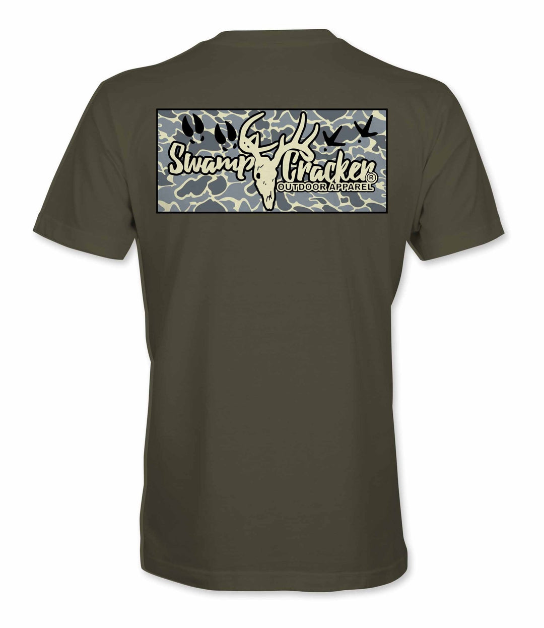 Swamp Cracker Youth Old School Duck Camo Logo T-Shirt - Swamp Cracker Outdoor Apparel