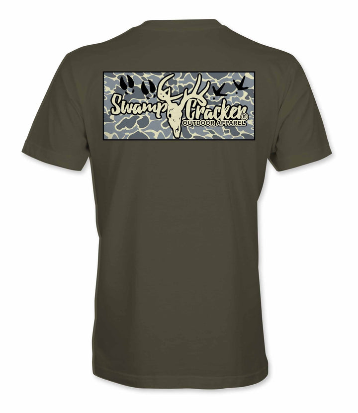Swamp Cracker Youth Old School Duck Camo Logo T-Shirt - Swamp Cracker Outdoor Apparel