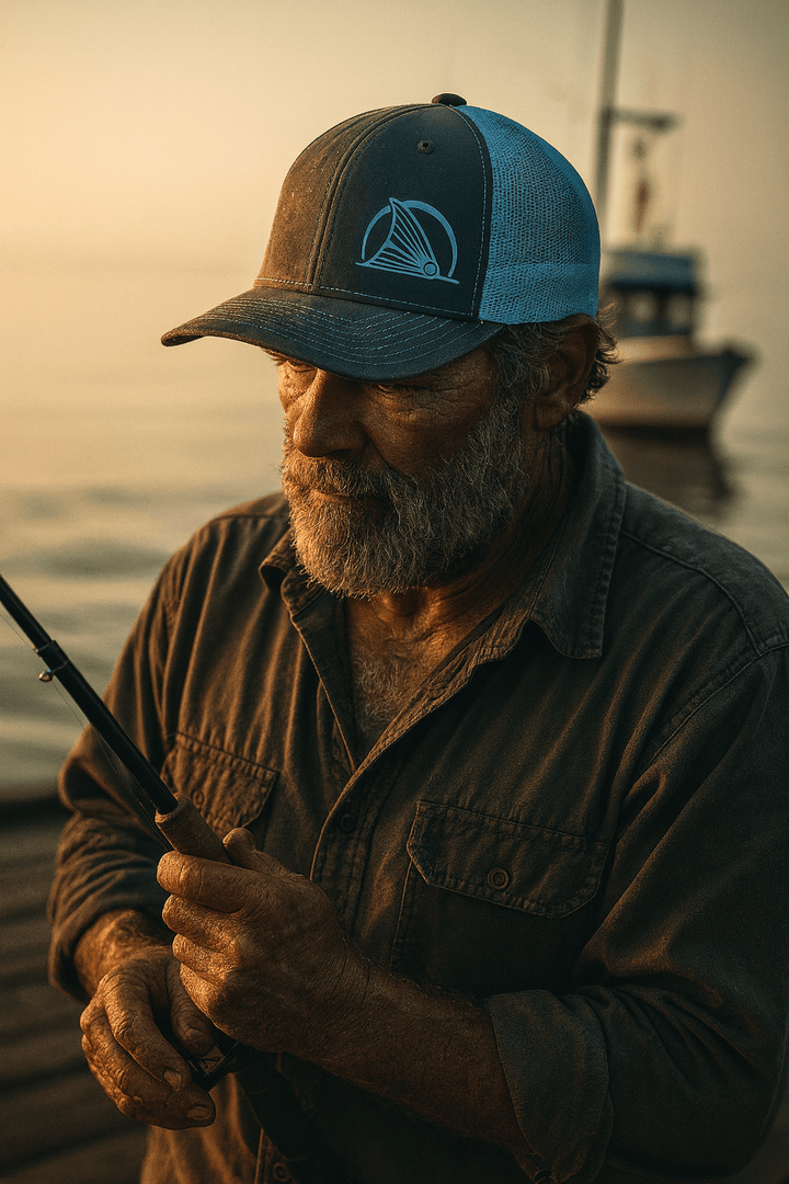 Tailing Redfish At Sunrise Salty Cracker Snapback Hat - Swamp Cracker Outdoor Apparel