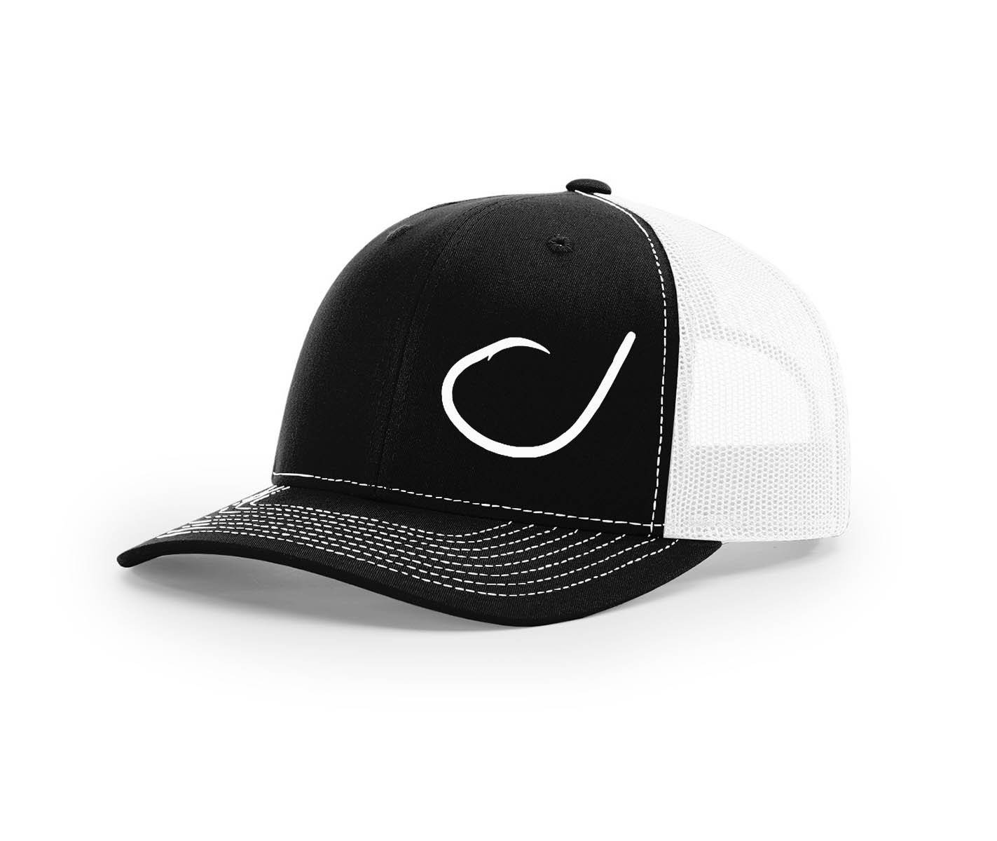 Catfish Swamp Cracker Flex Fit Outdoorsman Hat, Large/X-Large / Charcoal/White