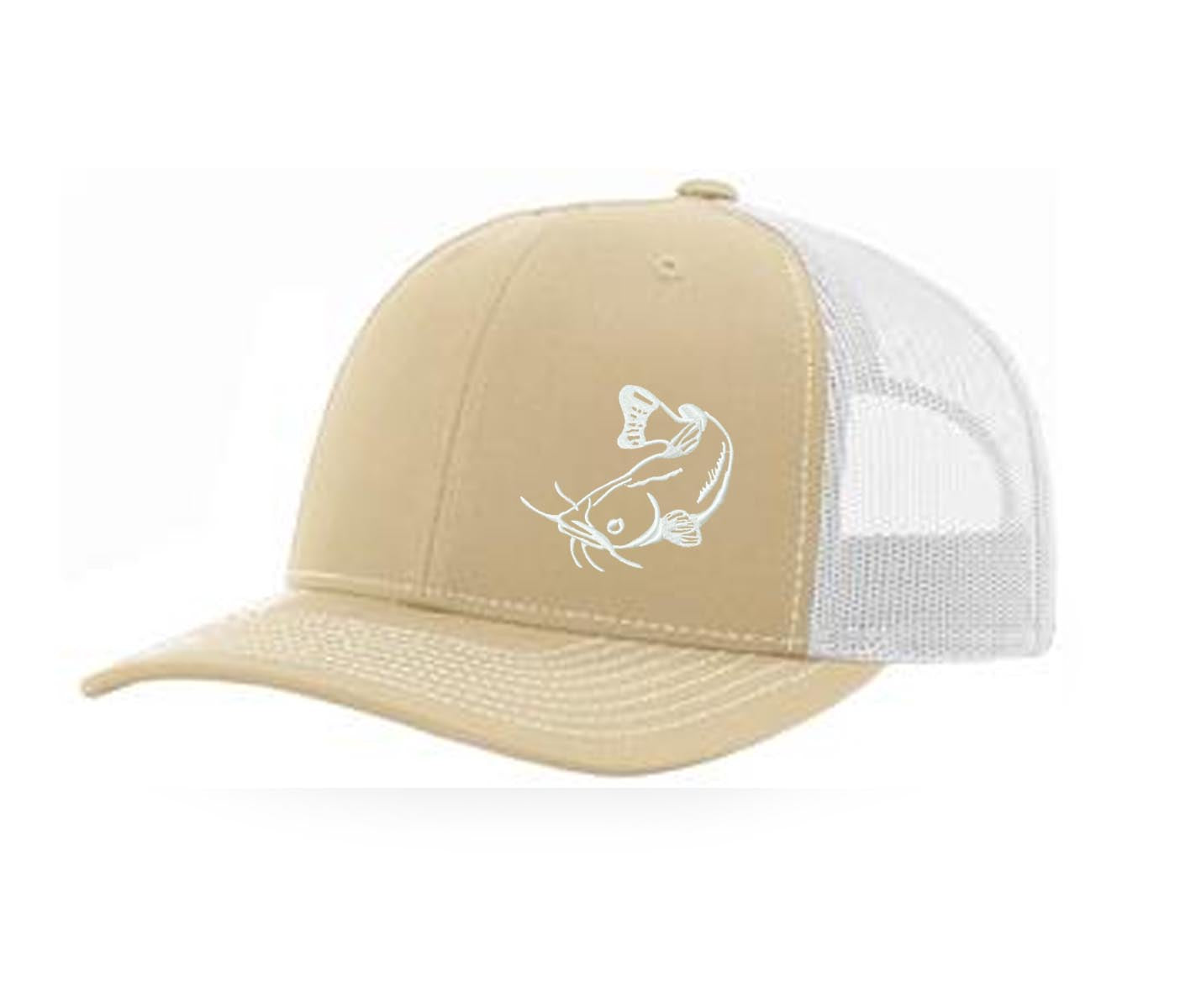 Swamp Cracker Catfish Snapback Hat, Charcoal/White