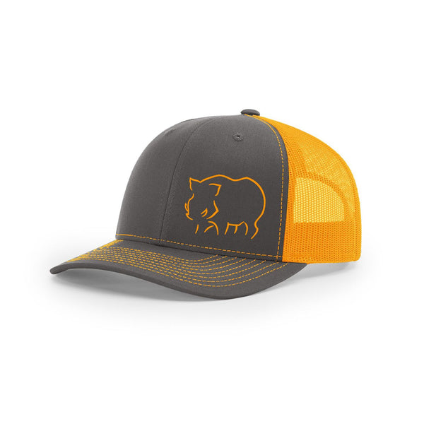 Hog Sillouette Swamp Cracker Snapback Hat