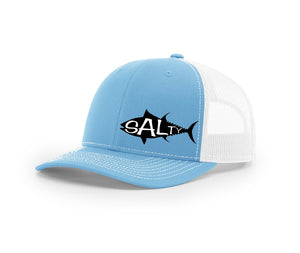 Tuna Outline Salty Cracker Snapback Hat