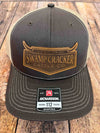 Swamp Cracker Cattle Co Full Logo Leather Patch Snapback Hat