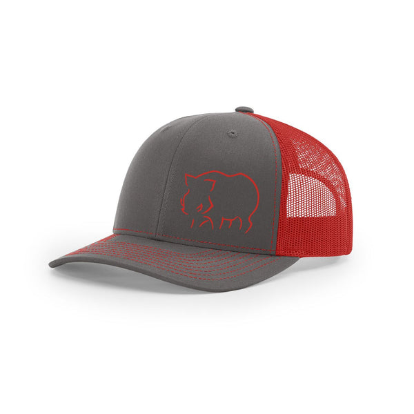 Hog Sillouette Swamp Cracker Snapback Hat