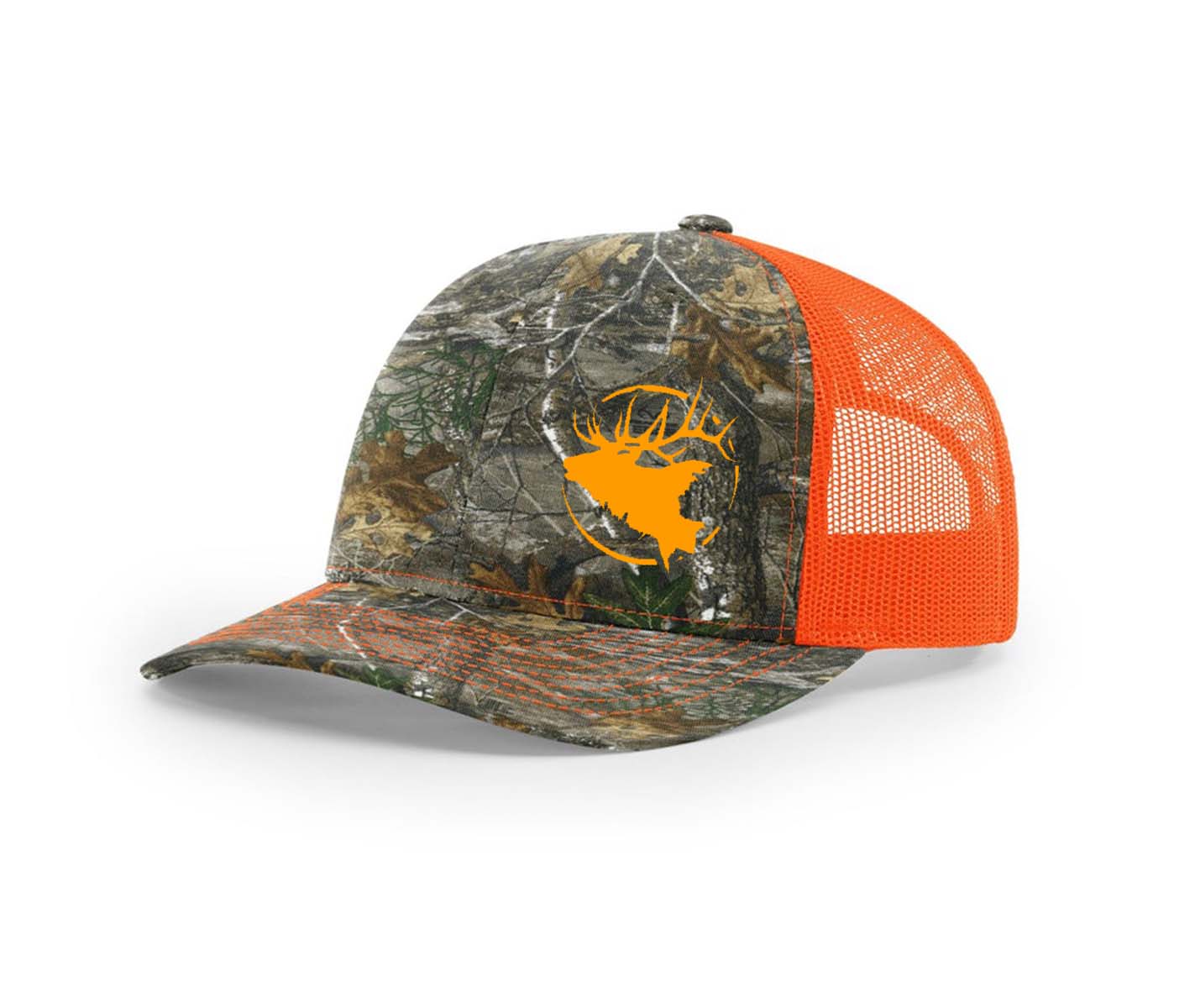Sunrise Elk Swamp Cracker Snapback Hat, Realtree Edge/Neon Orange