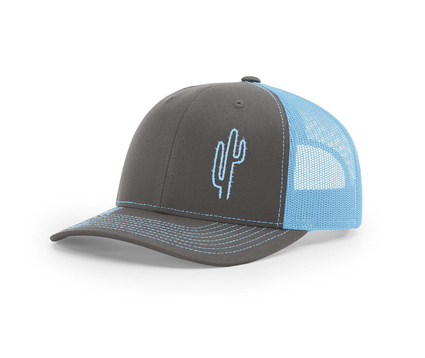 Saguaro Cactus Swamp Cracker Snapback Hat, Charcoal/Columbia Blue