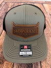 Swamp Cracker Cattle Co Full Logo Leather Patch Snapback Hat