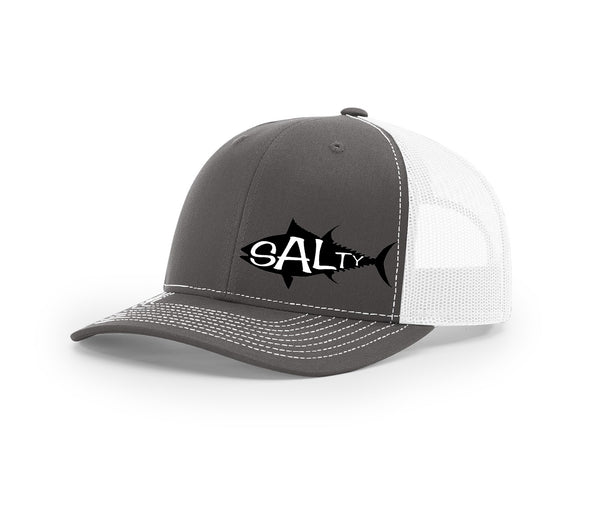 Tuna Outline Salty Cracker Snapback Hat