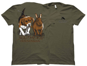 Youth Beagle Chasing Rabbit Southern Houndsman T-Shirt