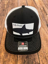 Salty Cracker Black/White Shark Patch Hat