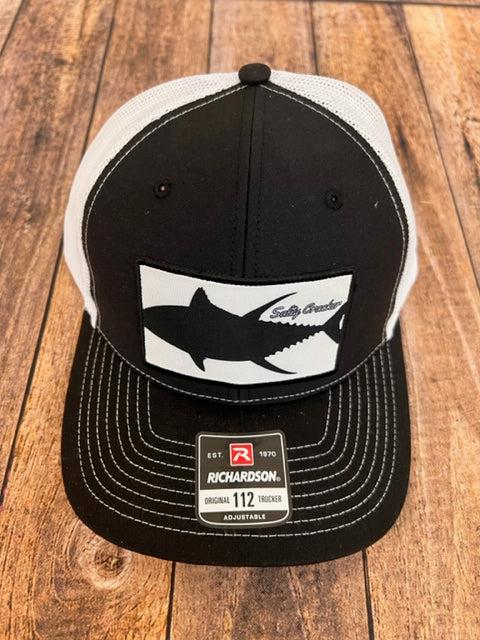 Salty Cracker Black/White Tuna Patch Hat