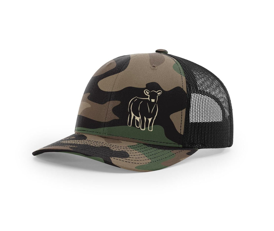 Cattle Company Full Frontal Cow - Swamp Cracker Snapback Hat - Swamp Cracker Outdoor Apparel