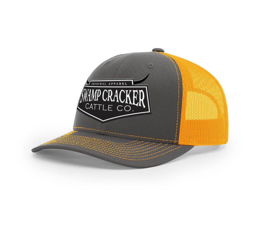 Cattle Company Full Logo Patch - Swamp Cracker Snapback Hat - Swamp Cracker Outdoor Apparel