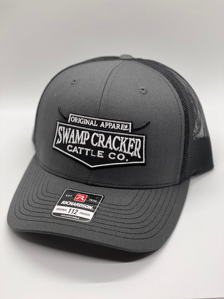 Cattle Company Full Logo Patch - Swamp Cracker Snapback Hat - Swamp Cracker Outdoor Apparel