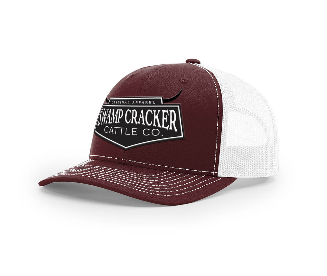 Cattle Company Full Logo Patch - Swamp Cracker Snapback Hat - Swamp Cracker Outdoor Apparel