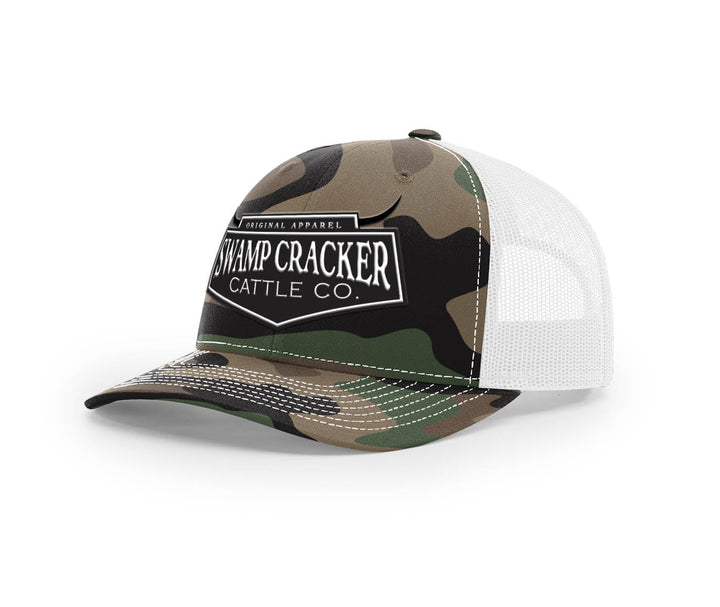 Cattle Company Full Logo Patch - Swamp Cracker Snapback Hat - Swamp Cracker Outdoor Apparel