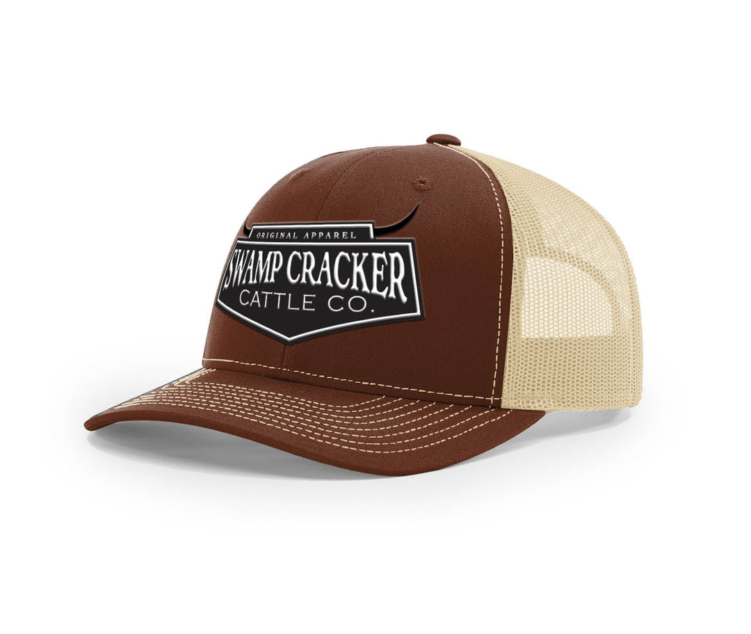 Cattle Company Full Logo Patch - Swamp Cracker Snapback Hat - Swamp Cracker Outdoor Apparel