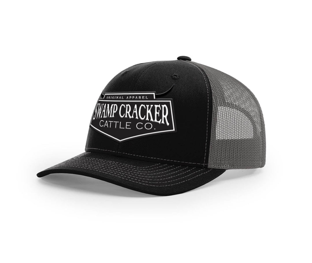 Cattle Company Full Logo Patch - Swamp Cracker Snapback Hat - Swamp Cracker Outdoor Apparel