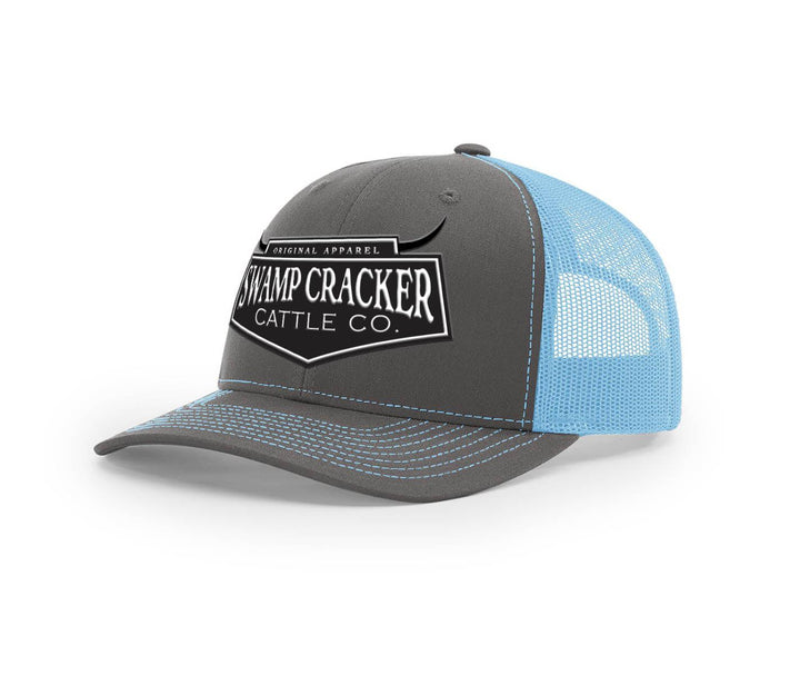 Cattle Company Full Logo Patch - Swamp Cracker Snapback Hat - Swamp Cracker Outdoor Apparel