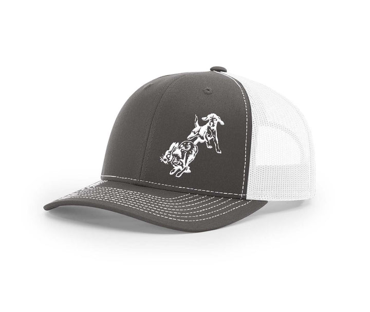 Frontal Beagle Chasing Rabbit Southern Houndsman Snapback Hat - Swamp Cracker Outdoor Apparel