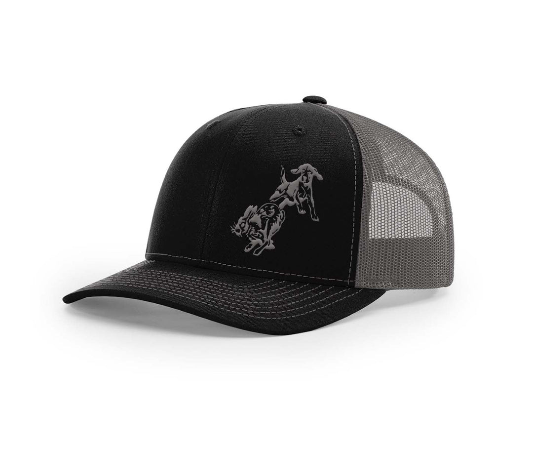 Frontal Beagle Chasing Rabbit Southern Houndsman Snapback Hat - Swamp Cracker Outdoor Apparel