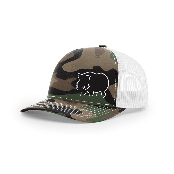 Hog Sillouette Swamp Cracker Snapback Hat - Swamp Cracker Outdoor Apparel