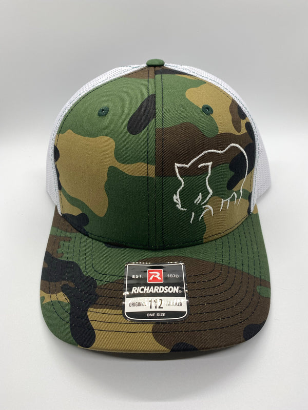 Hog Sillouette Swamp Cracker Snapback Hat