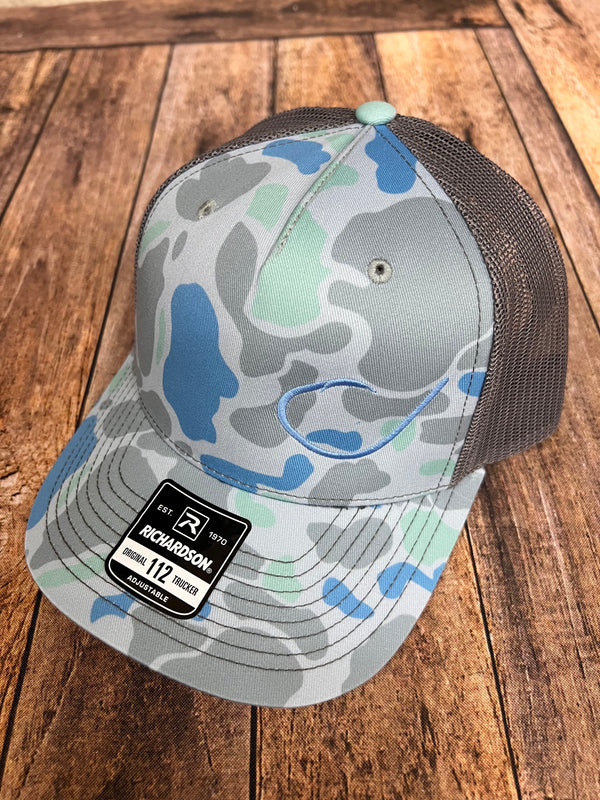 Salty Cracker Saltwater camo circle hook hat