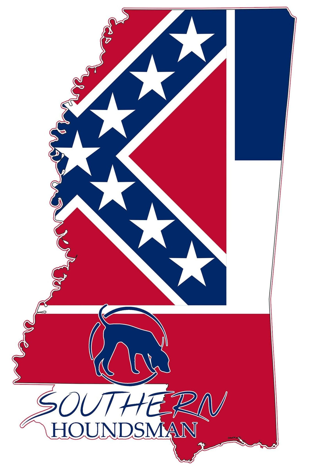 Mississippi Southern Houndsman Sticker - Swamp Cracker Outdoor Apparel