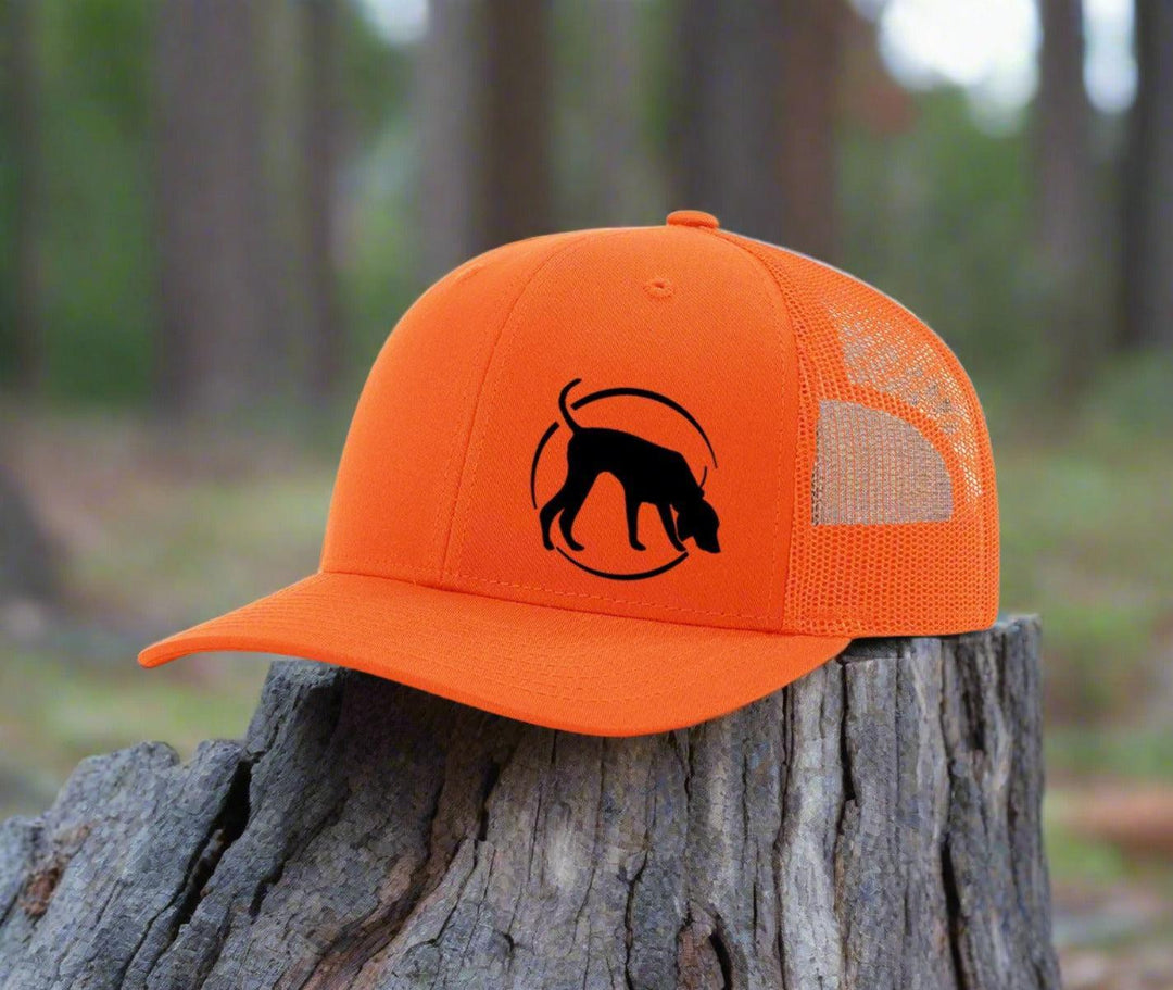 Southern Houndsman Blaze Orange logo Mesh back hat - Swamp Cracker Outdoor Apparel